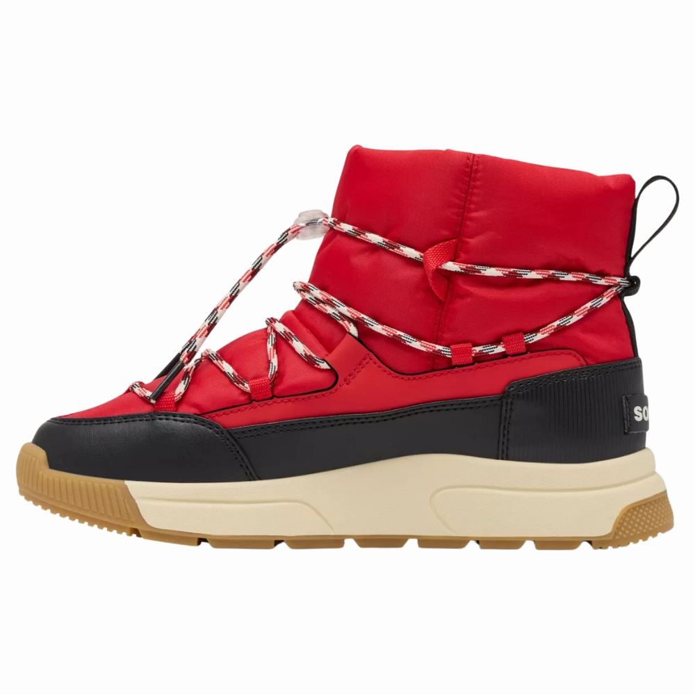 Boxing Boots Sorel Whitney III Black/Bright Red Waterproof Slip-On Boot (Women's)