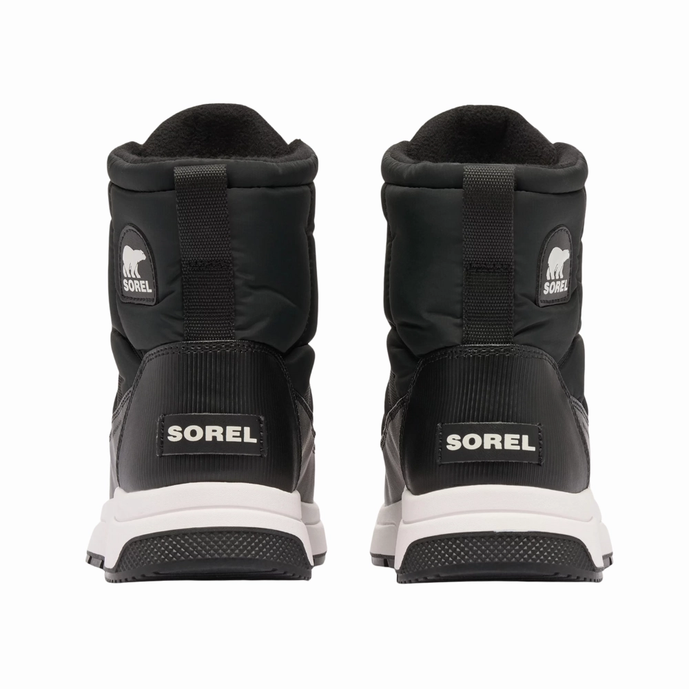 Boots To Wear With Leggings Sorel Whitney III Black/Sea Salt Waterproof Mid Boot (Women's)