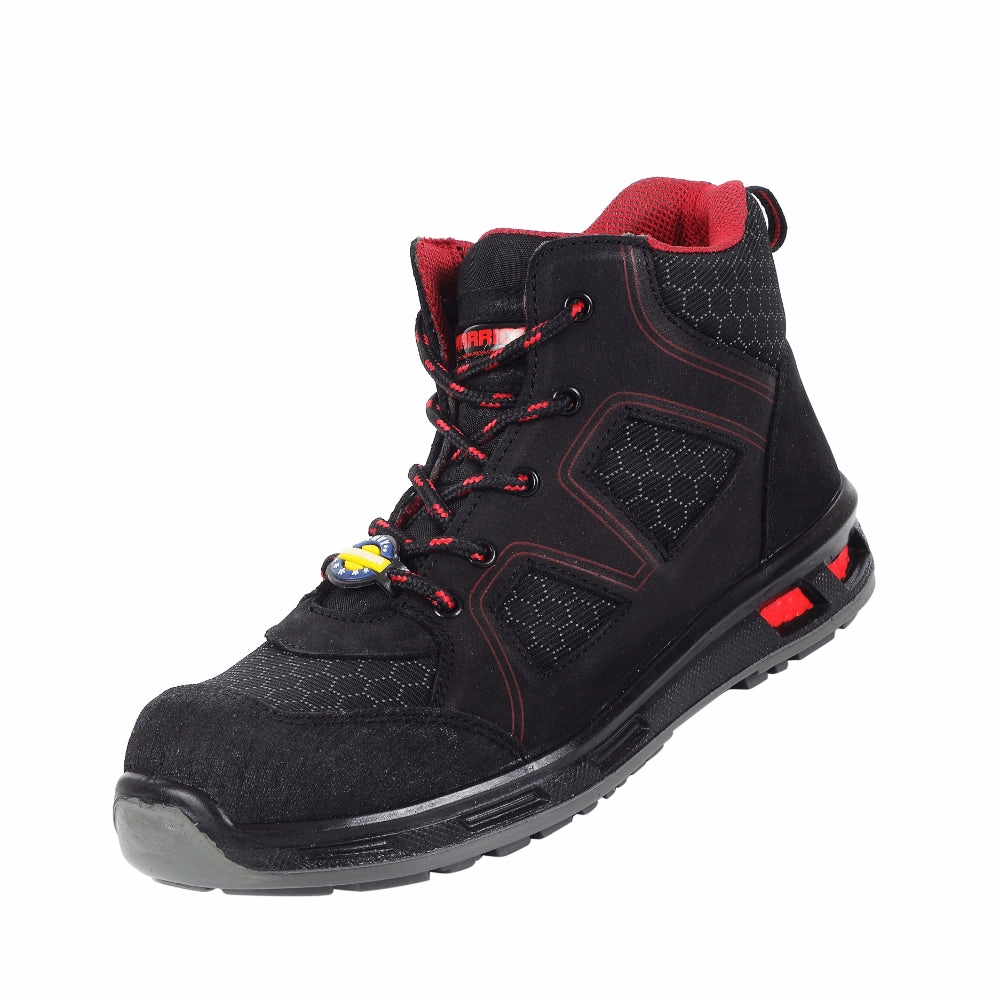 Warrior Red Fiber Glass Toe Industrial Safety Boots for Men ENVY NEPTUNE BOOT By Liberty Heeled Block Boots