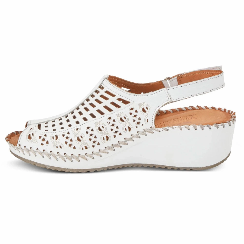 High Arch Sandals Spring Step Bohemianish Sandal White Leather (Women's)