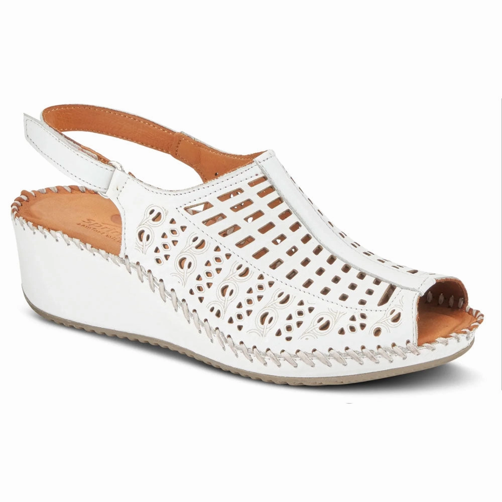 Sandals For The Bride Spring Step Bohemianish Sandal White Leather (Women's)