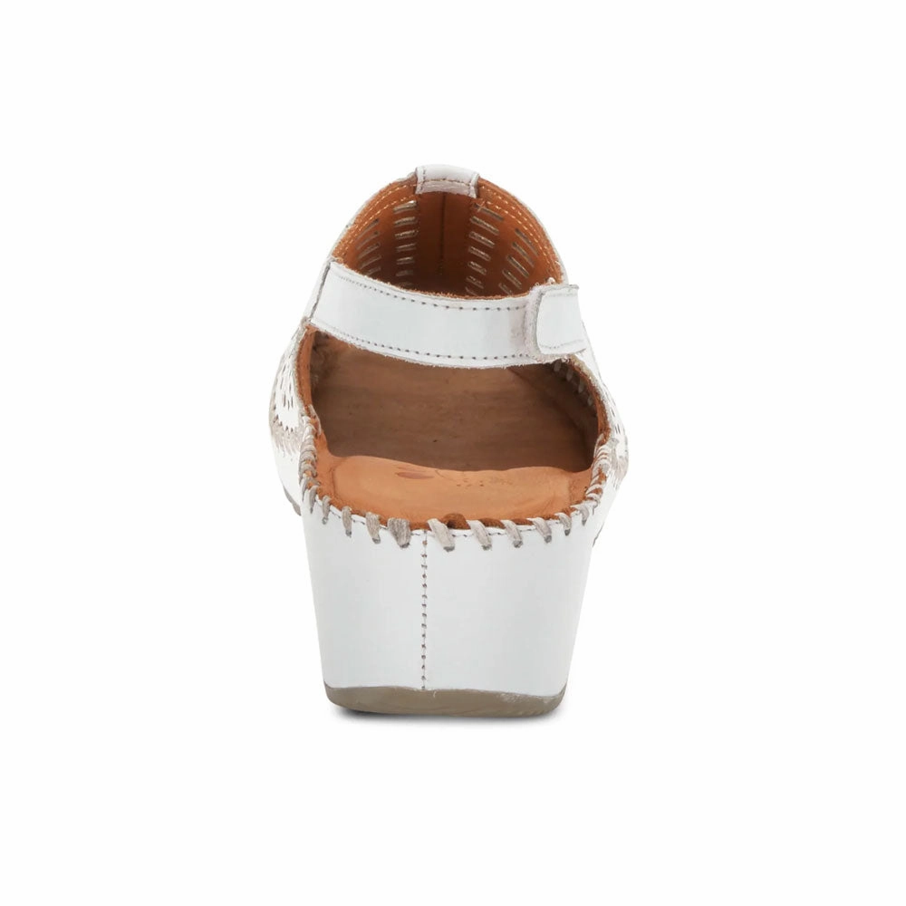 Spring Step Bohemianish Sandal White Leather (Women's) Chypre Sandals