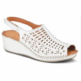 Celso Sandals Spring Step Bohemianish Sandal White Leather (Women's)