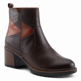 Top Waterproof Boots Spring Step Patchpower Dark Brown Multi Leather Boot (Women's)