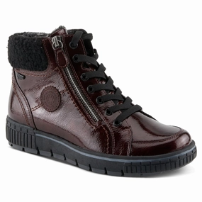 Spring Step Relife Alps Bordeaux Patent Lace-Up Boot (Women's) Silver Western Boots