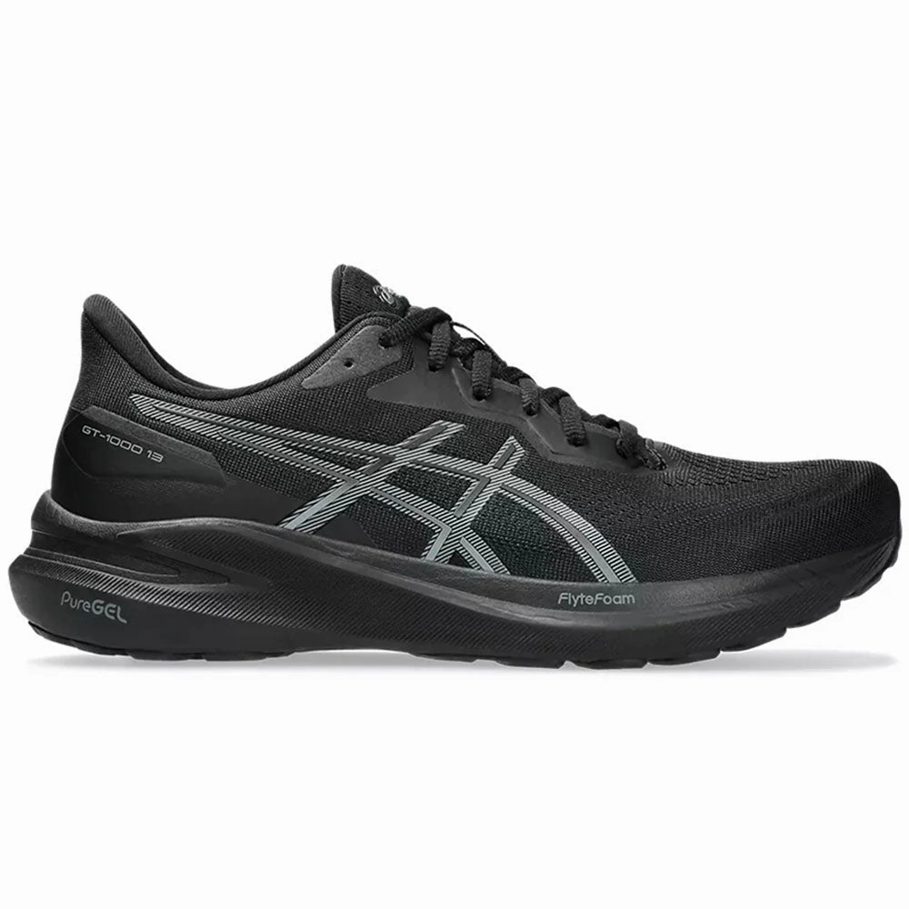 Men's Asics GT-1000 13, Black/Steel Grey, 9.5 D Medium Asics Shoes Kayano 32
