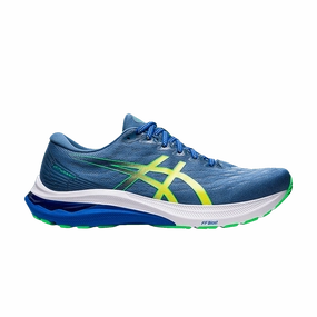 Asics Flexible Running Shoes Men's Asics GT-1000 11, Azure/Lemon Spark, 10.5 D Medium