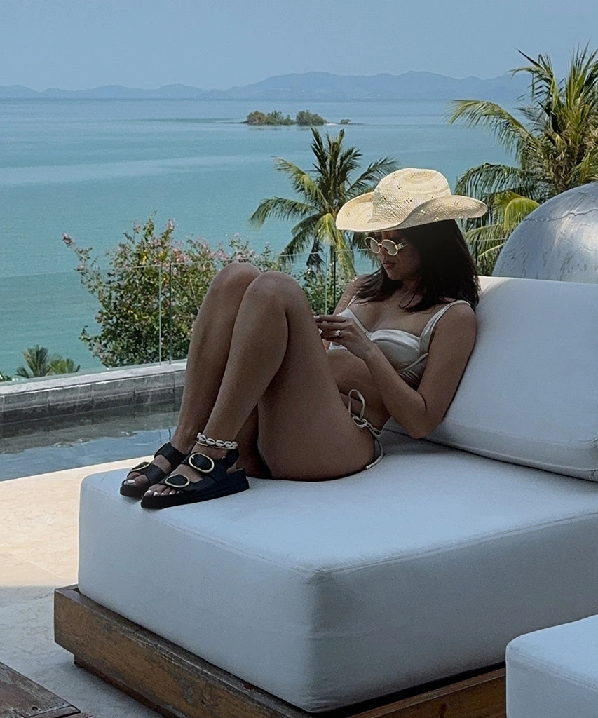 STARLA SANDALS BLACK LEATHER Roman Sandals