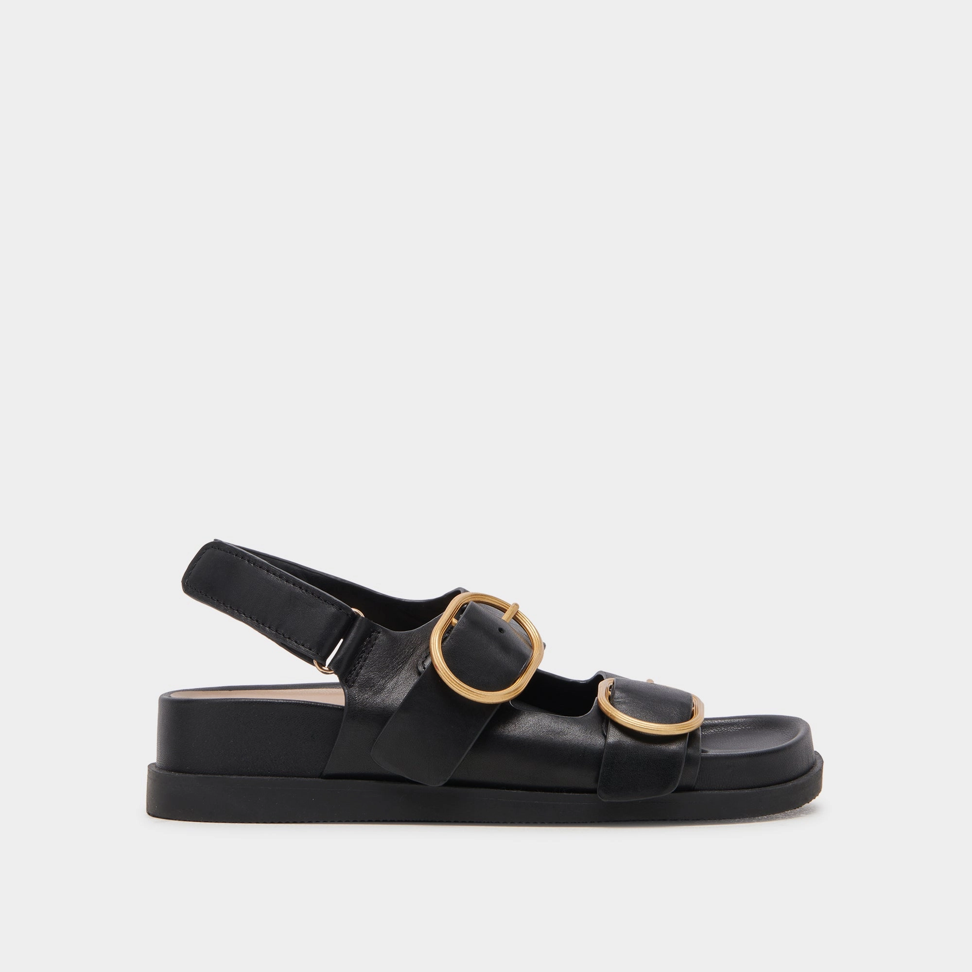 Slide Leather Sandals STARLA SANDALS BLACK LEATHER