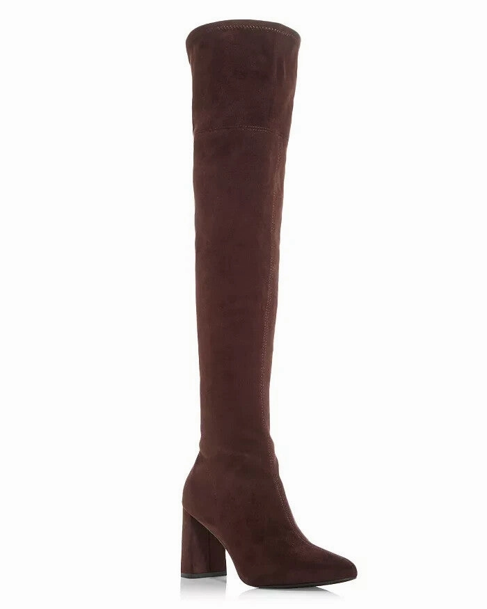 Jeffrey Campbell Parisah Boots Women 7.5 Brown Pointed Toe Over The Knee ZPO3436 Hiking Boots With Laces