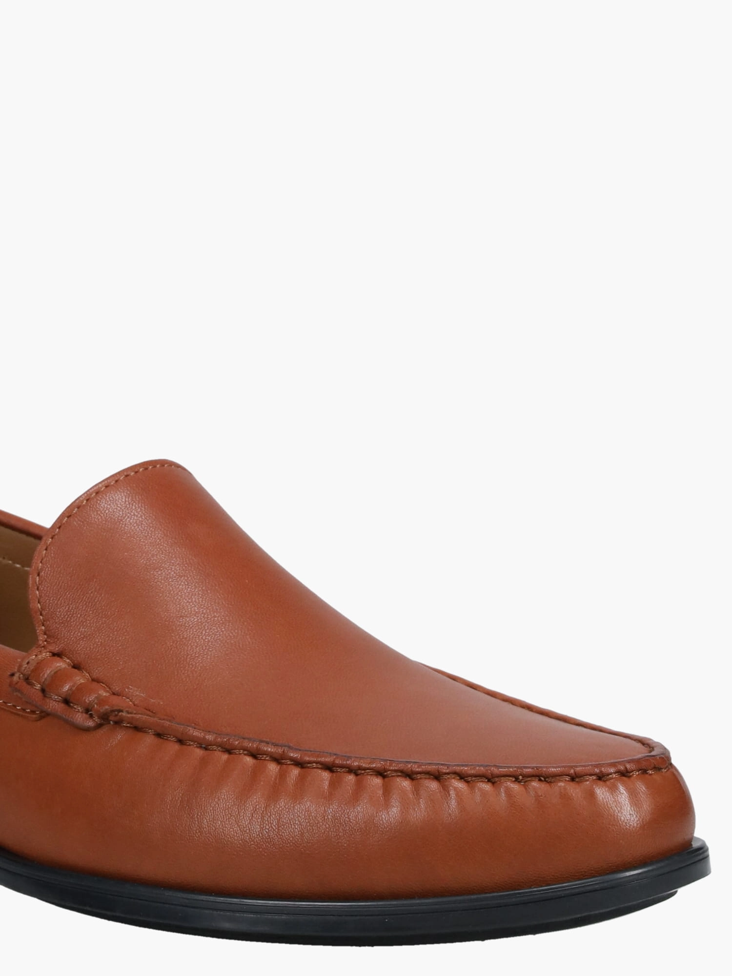 Harrison Venetian Cognac Sheepskin Ladies Flat Suede Shoes