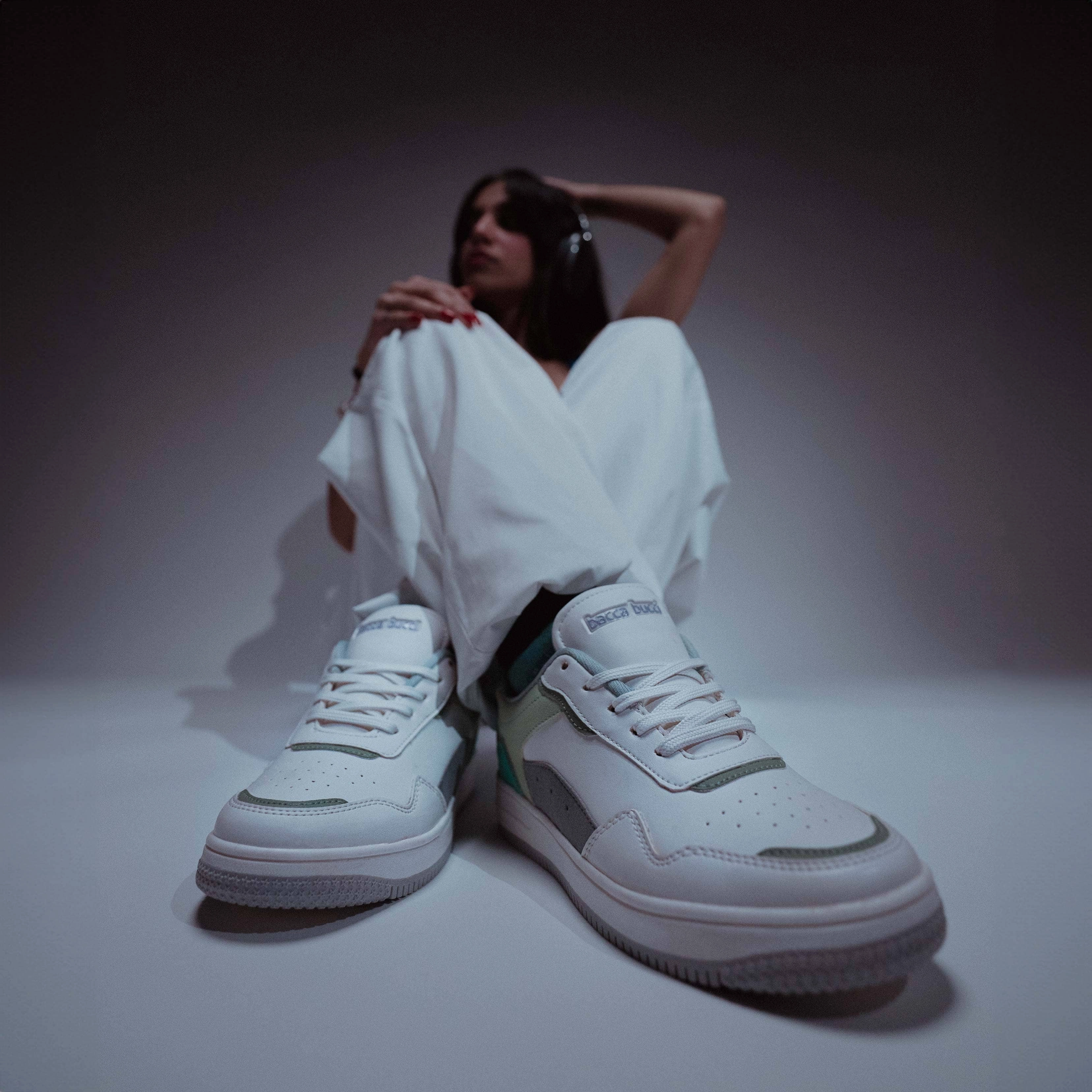 Open Side Flat Shoes Bacca Bucci LUCY Low-top Flat Sole Sneakers For Women