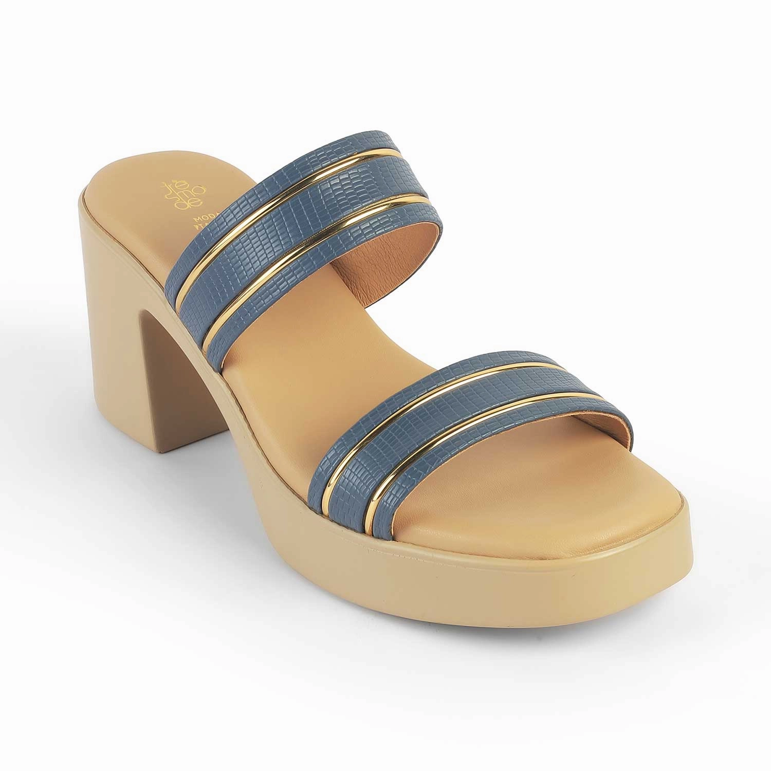 Sandals With Bows Tresmode Mauro Blue Women's Dress Block Heel Sandals