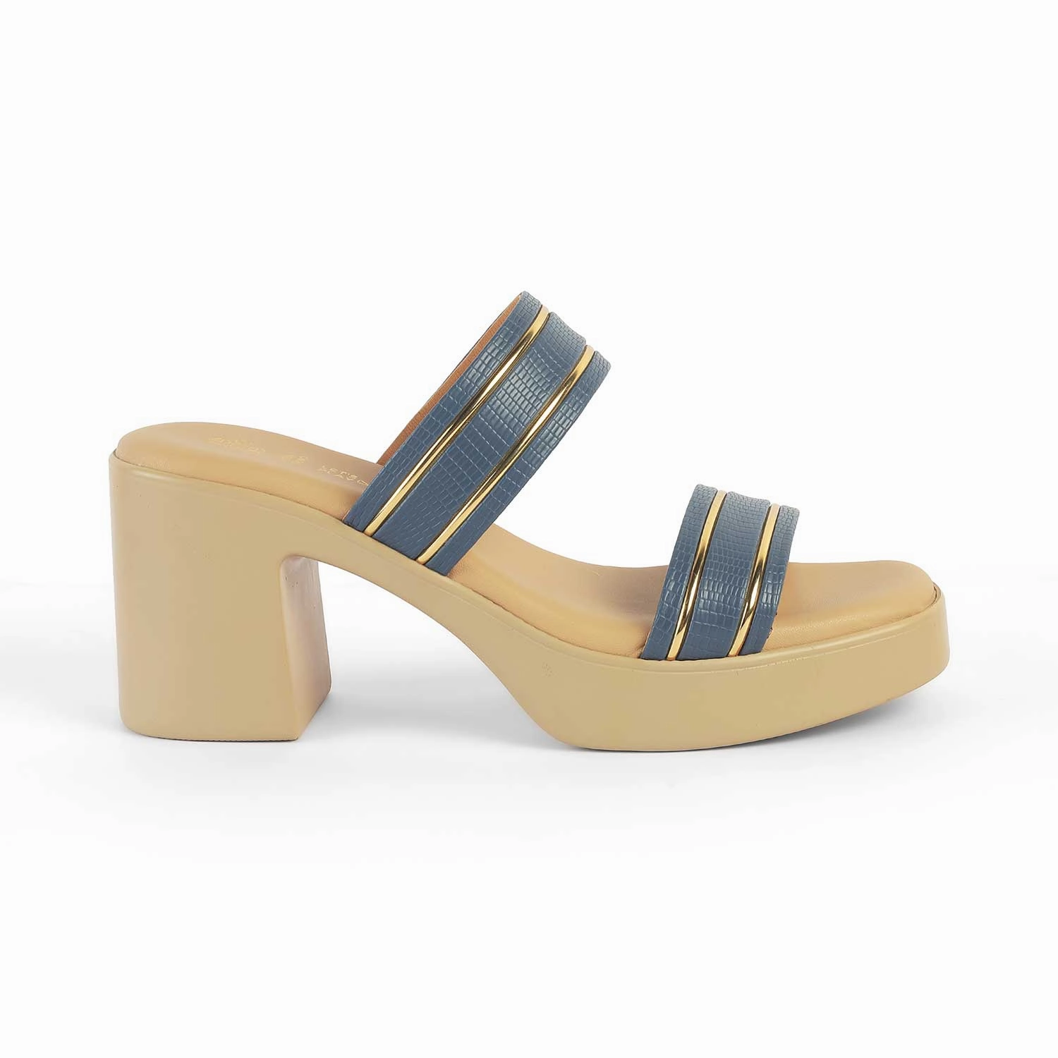 Tresmode Mauro Blue Women's Dress Block Heel Sandals Sandals Online