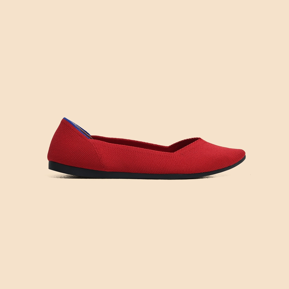 Rothy - Women - The Point - Red Mid Heel Dress Shoes