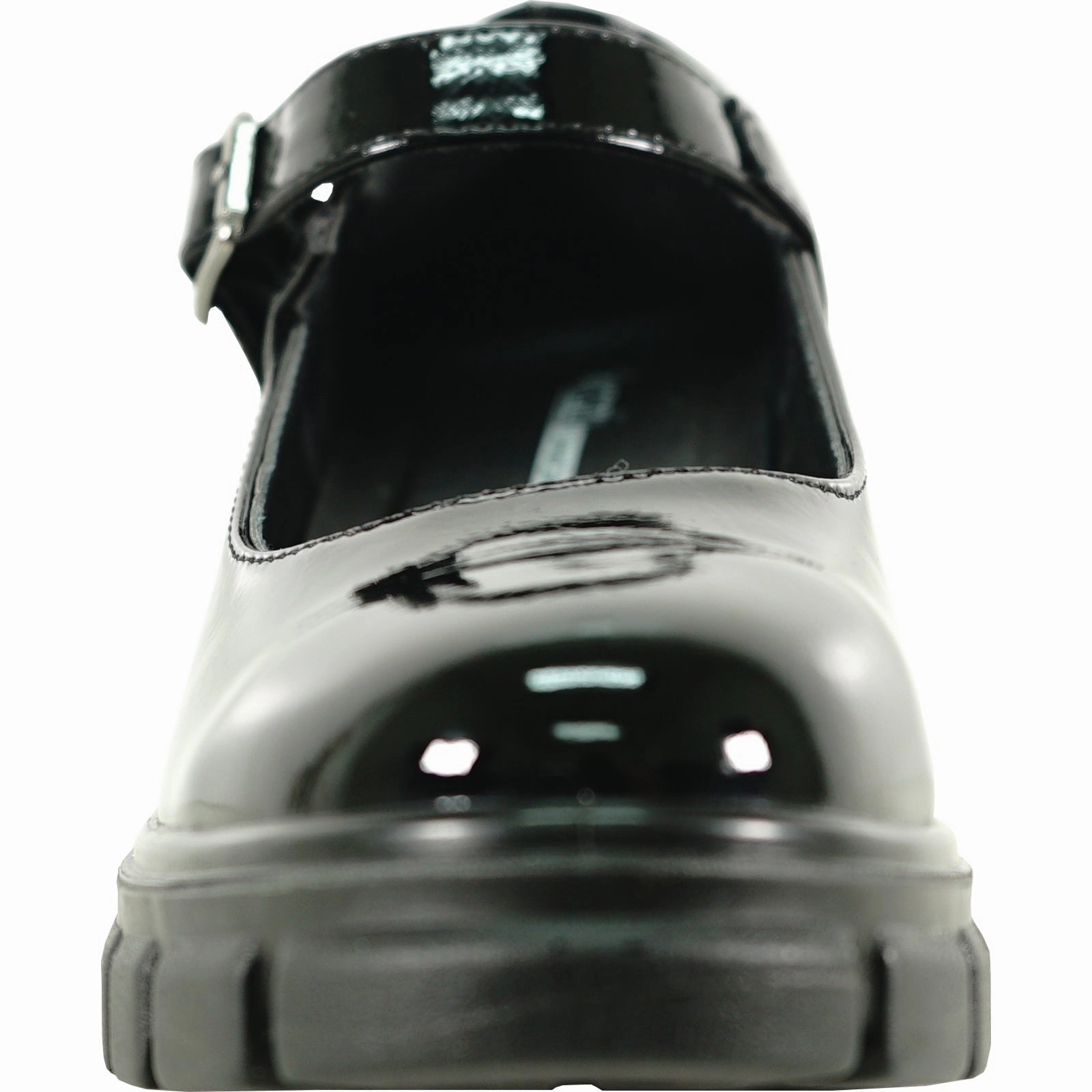 KOZI Women Comfort Dress Shoe OY3304 Platform Chunky Heel Pump Mary Jane Black Patent with Removable Insole 80s Dress Shoes