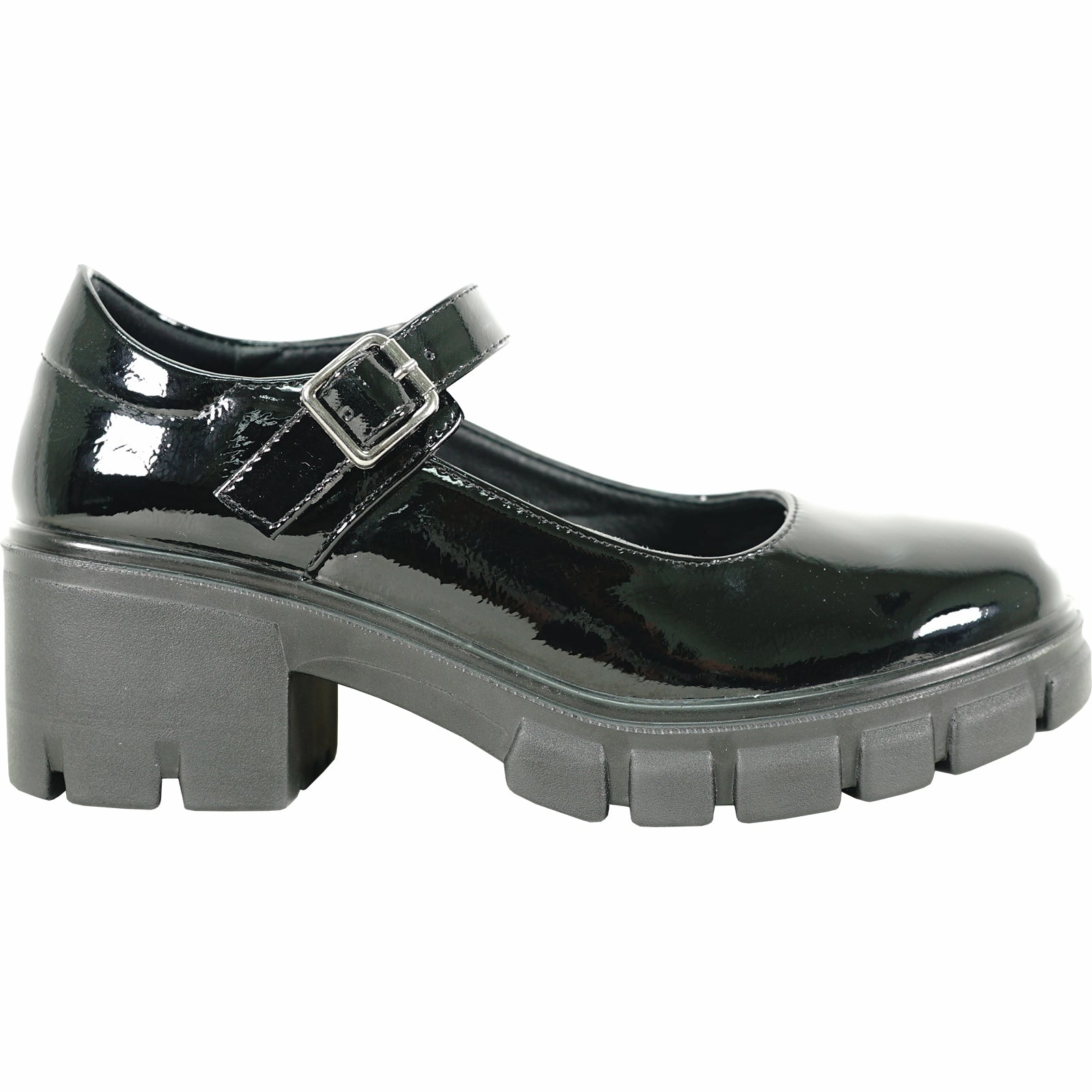 Cole Haans Dress Shoes KOZI Women Comfort Dress Shoe OY3304 Platform Chunky Heel Pump Mary Jane Black Patent with Removable Insole