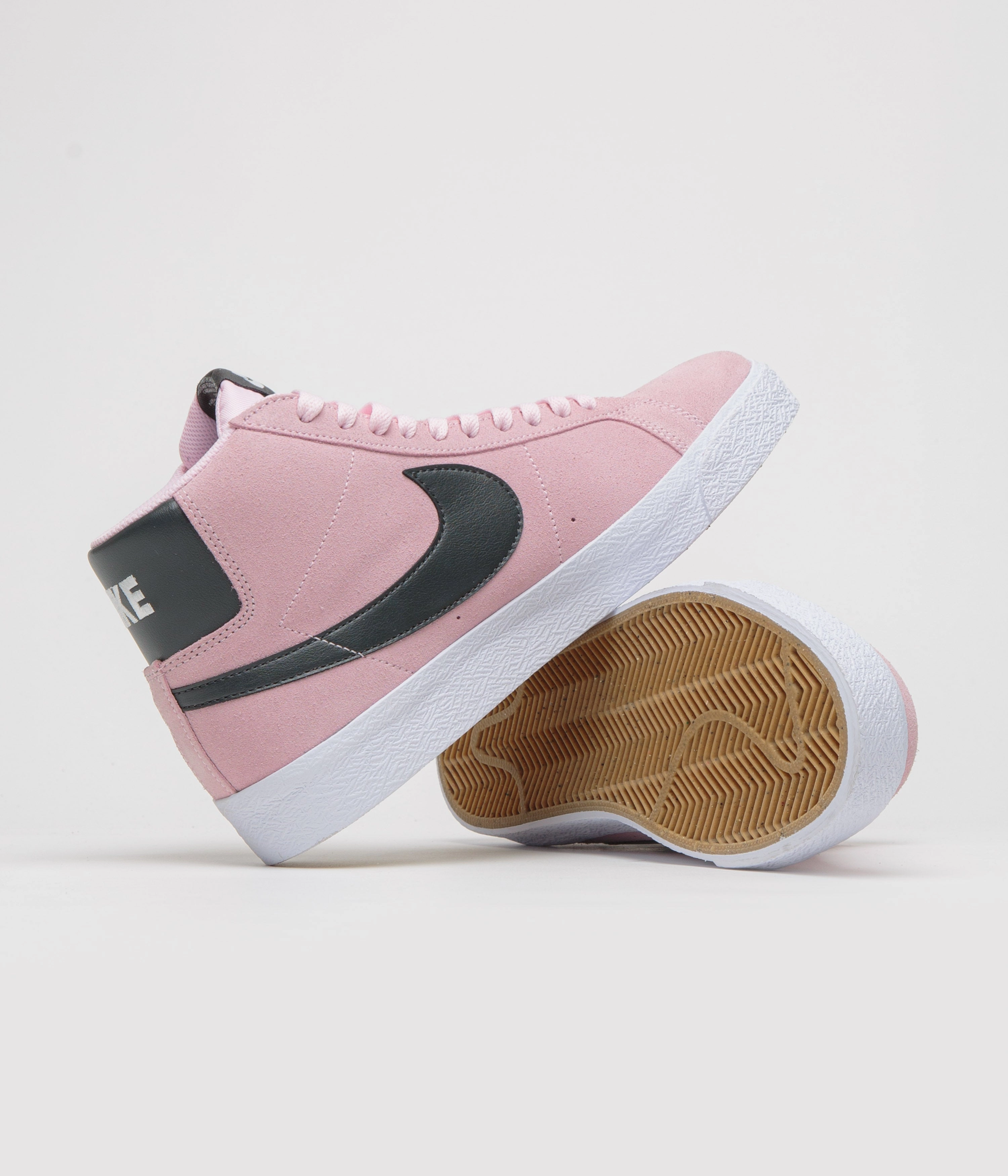 Nike SB Blazer Mid Shoes - Pink Foam / Anthracite - White - Gum Yellow Kendrick Lamar Nike Cortez Shoes