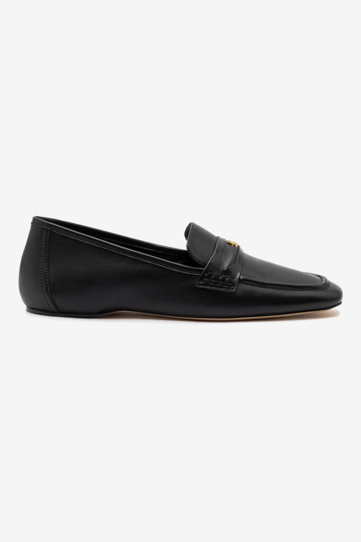 Suki Flat Loafer In Black Leather Men's Shoes Loafers