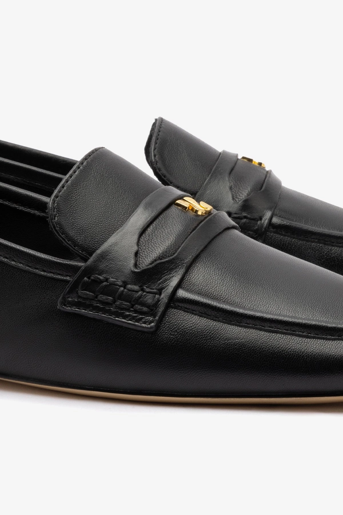Loafers With Formals Suki Flat Loafer In Black Leather