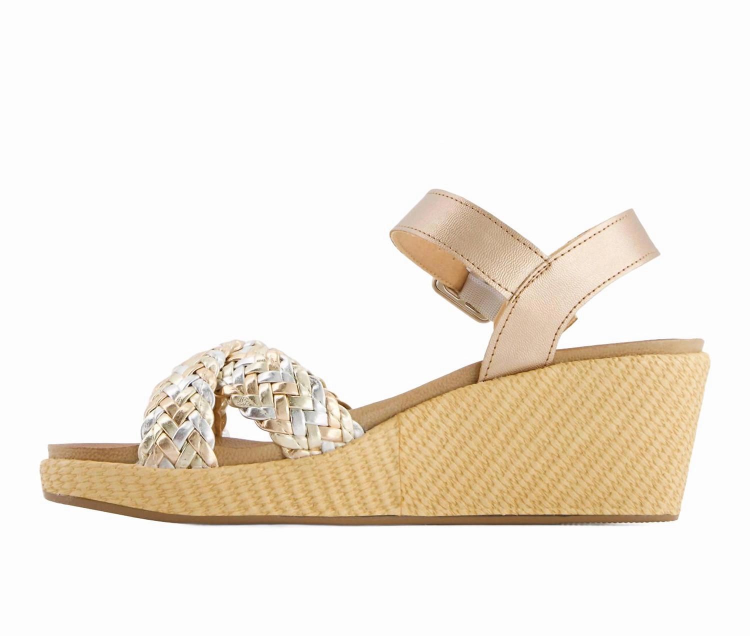 Women's Wedge Sandals In Mulicolor Sparkling Flat Sandals