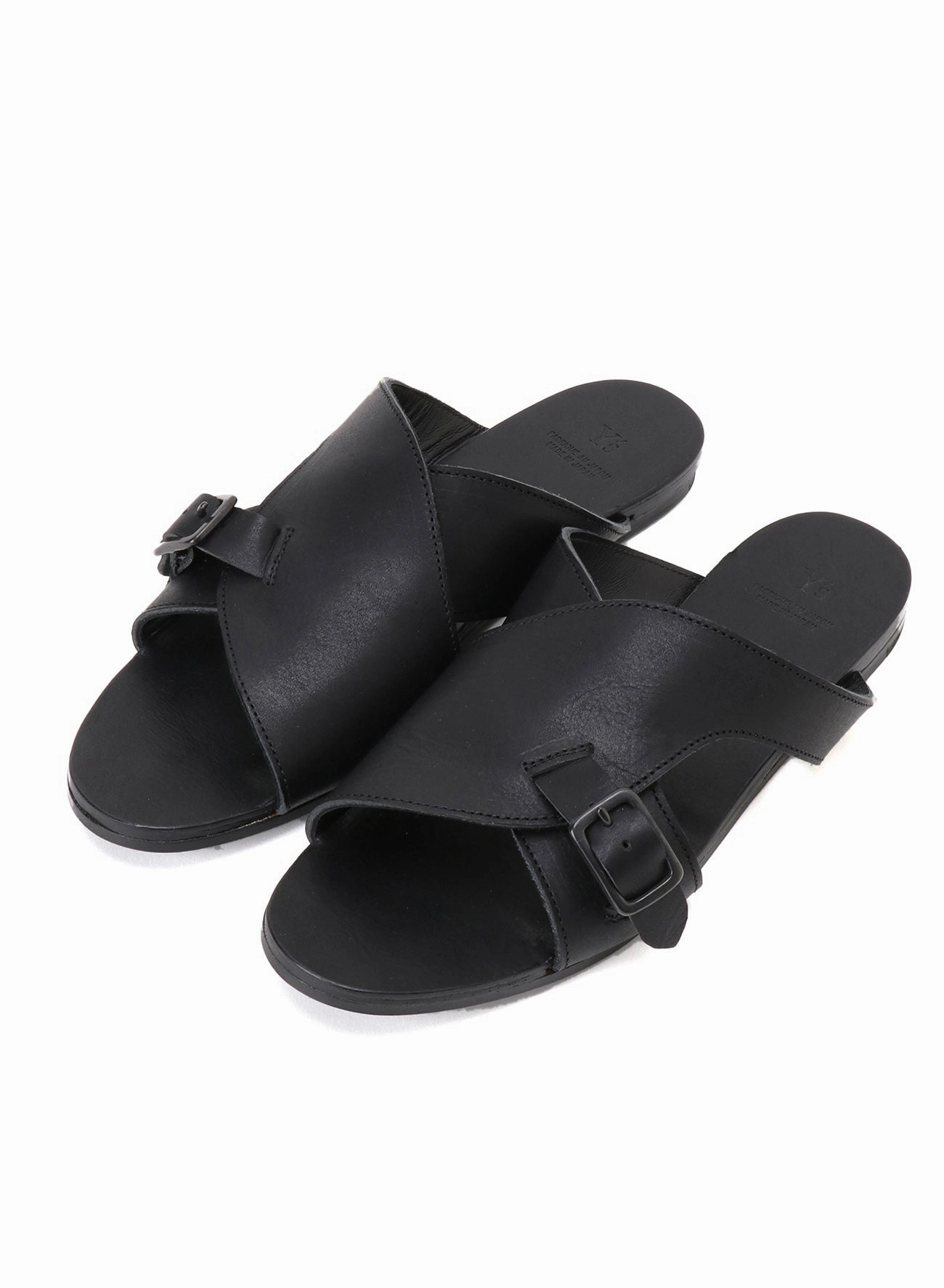 SEMI GLOSS TANNED LEATHER FLAT SANDALS Camper Sandals