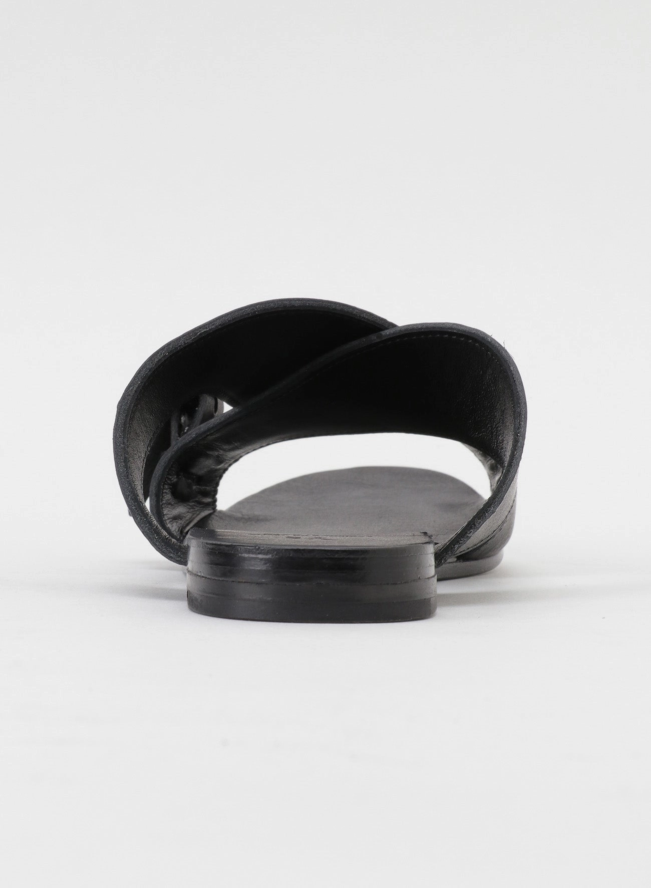 SEMI GLOSS TANNED LEATHER FLAT SANDALS Braided Sandals Flat