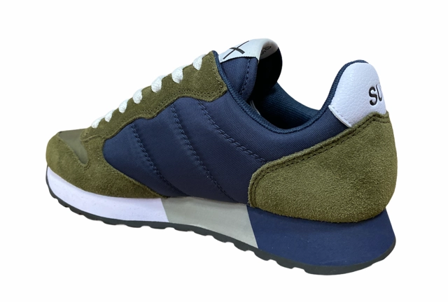 Sun68 scarpa sneakers da uomo Jaki Bicolor Z31111 19 militare Sneakers Groton