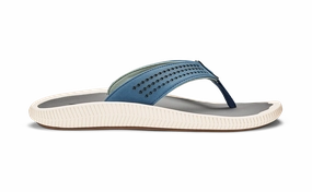 Olukai Ulele Sandal-Slate Blue/Charcoal On The Go 600 Sandals