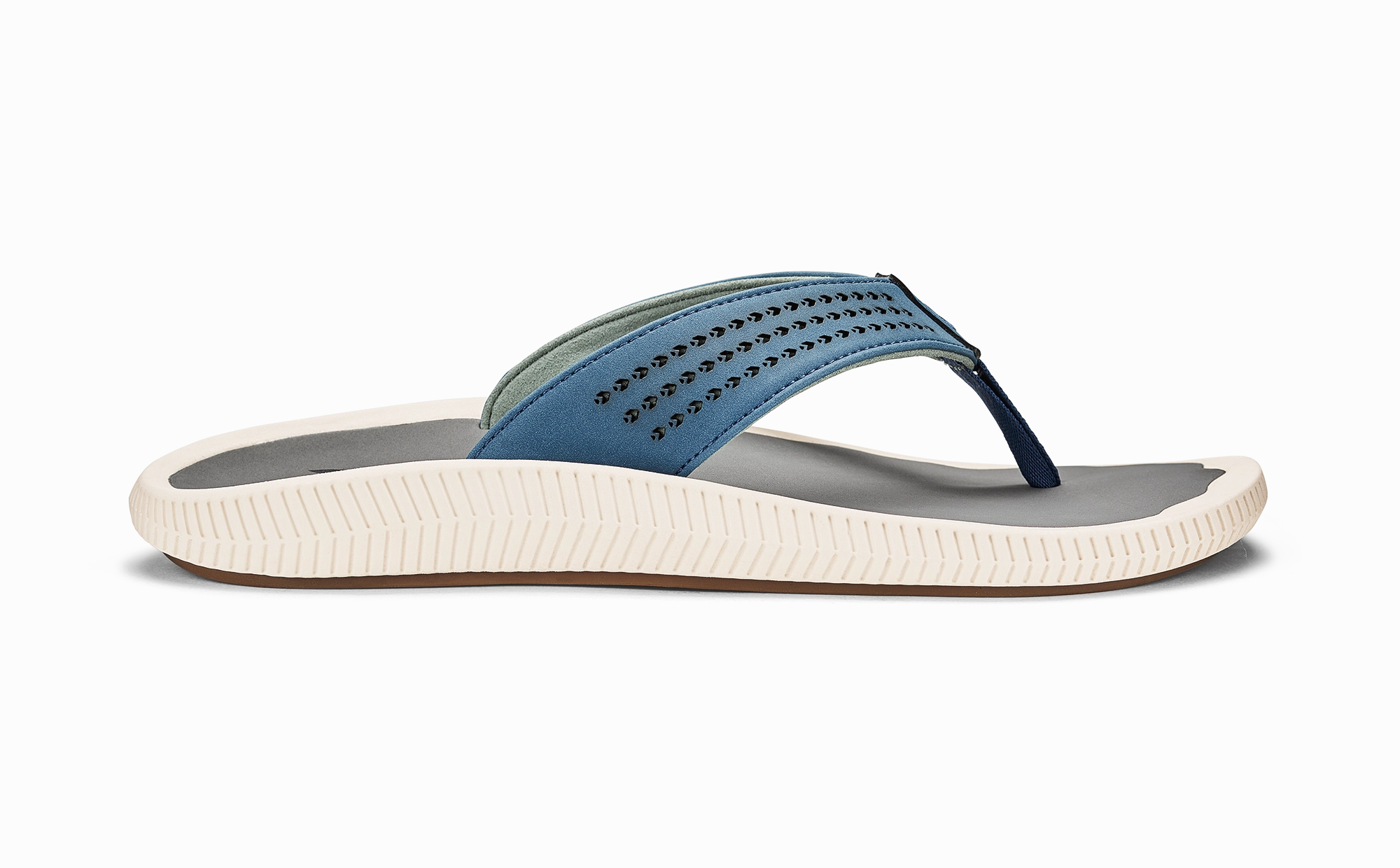 Olukai Ulele Sandal-Slate Blue/Charcoal Sandals White