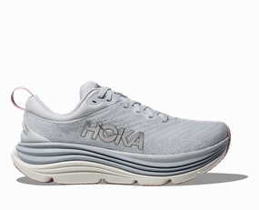 Women's HOKA Gaviota 5 Running Shoe in Sea Ice / Pink Twilight Flat Sole Shoes For Weightlifting