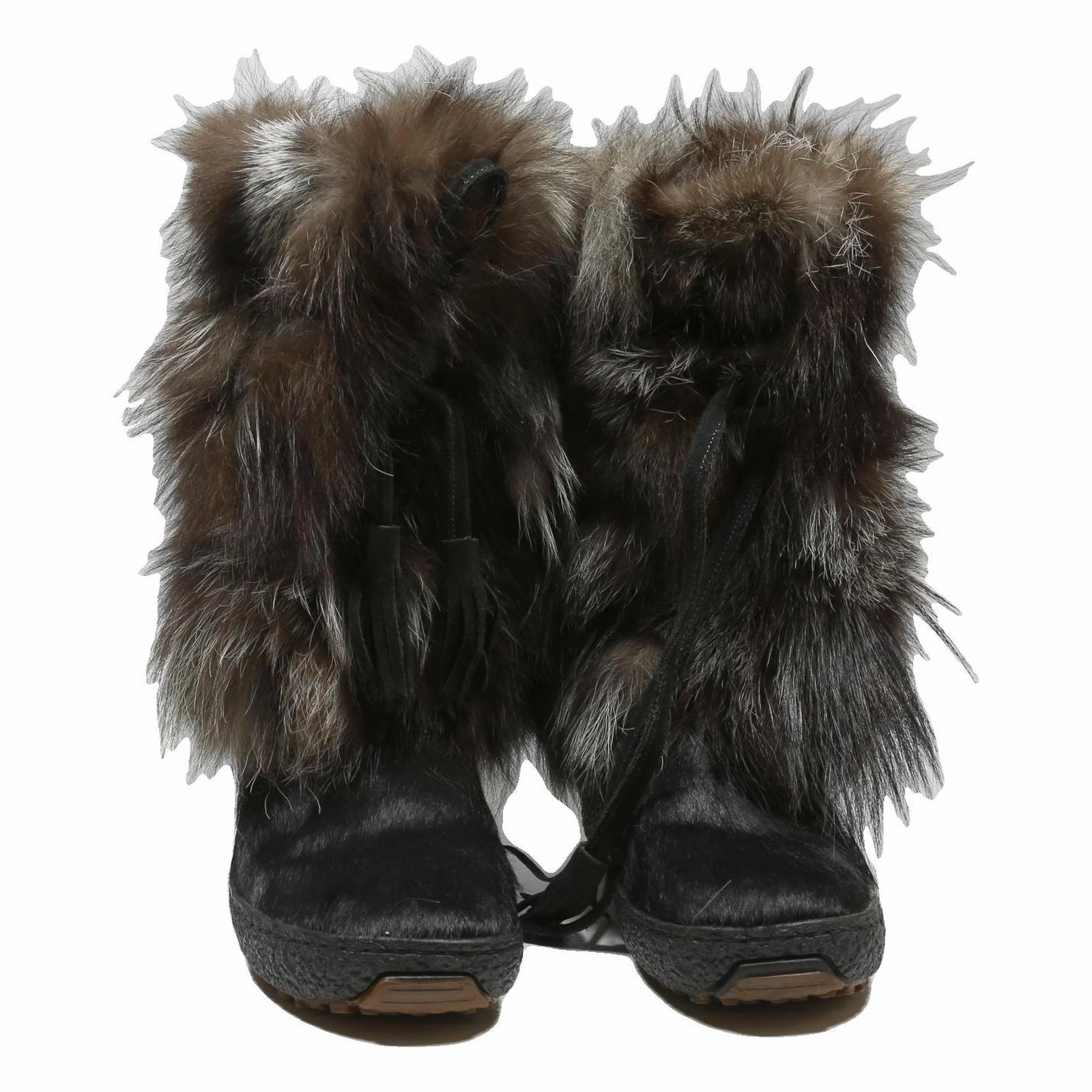 OSCAR Womens Faux Fur Winter Boots Black Synthetic UK 4 Fur Trim Warm Footwear Boots Pharmacy Uk