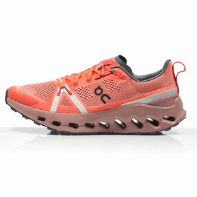 On Cloudsurfer Trail Women's Trail Shoe - Flame/Dustrose Best Daily Trainer Running Shoes