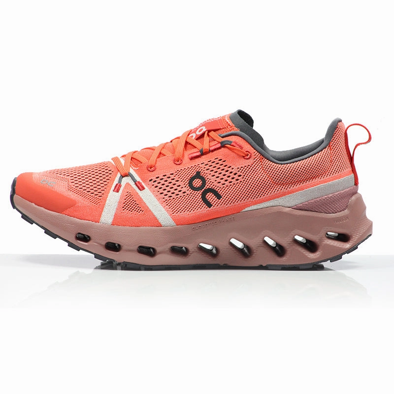 On Cloudsurfer Trail Women's Trail Shoe - Flame/Dustrose Running Shoes Good For Supination