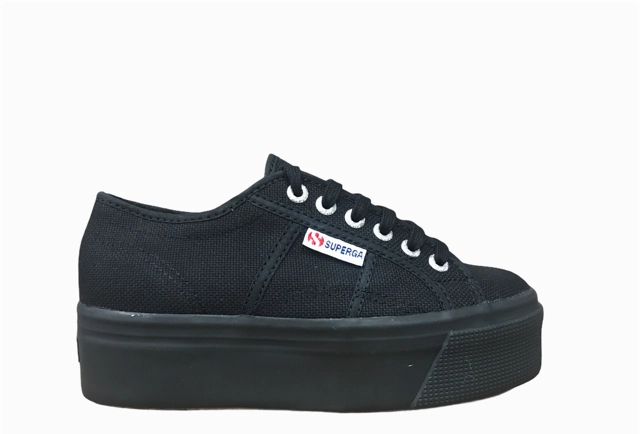 Superga scarpa sneakers da donna con zeppa 2790 S9111LW 996 nero Dunk Sneakers