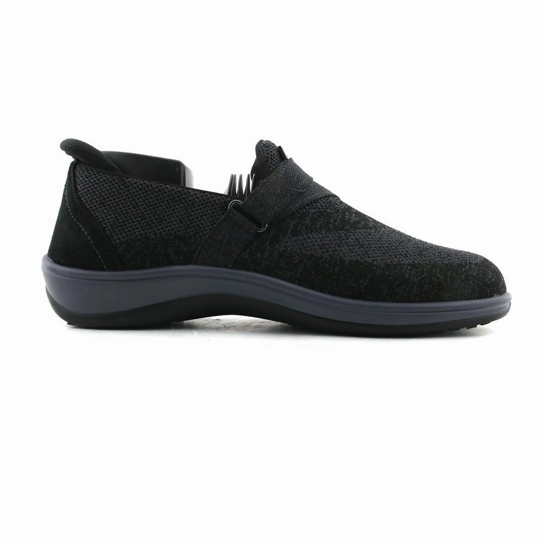 Navy Dress Navy Shoes Orthofeet Women - Amalya - Black