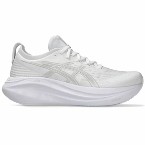 Men's Asics Gel-Nimbus 27, White/Glacier Grey, 10.5 D Medium Asics Wrestling Shoes 1083a001