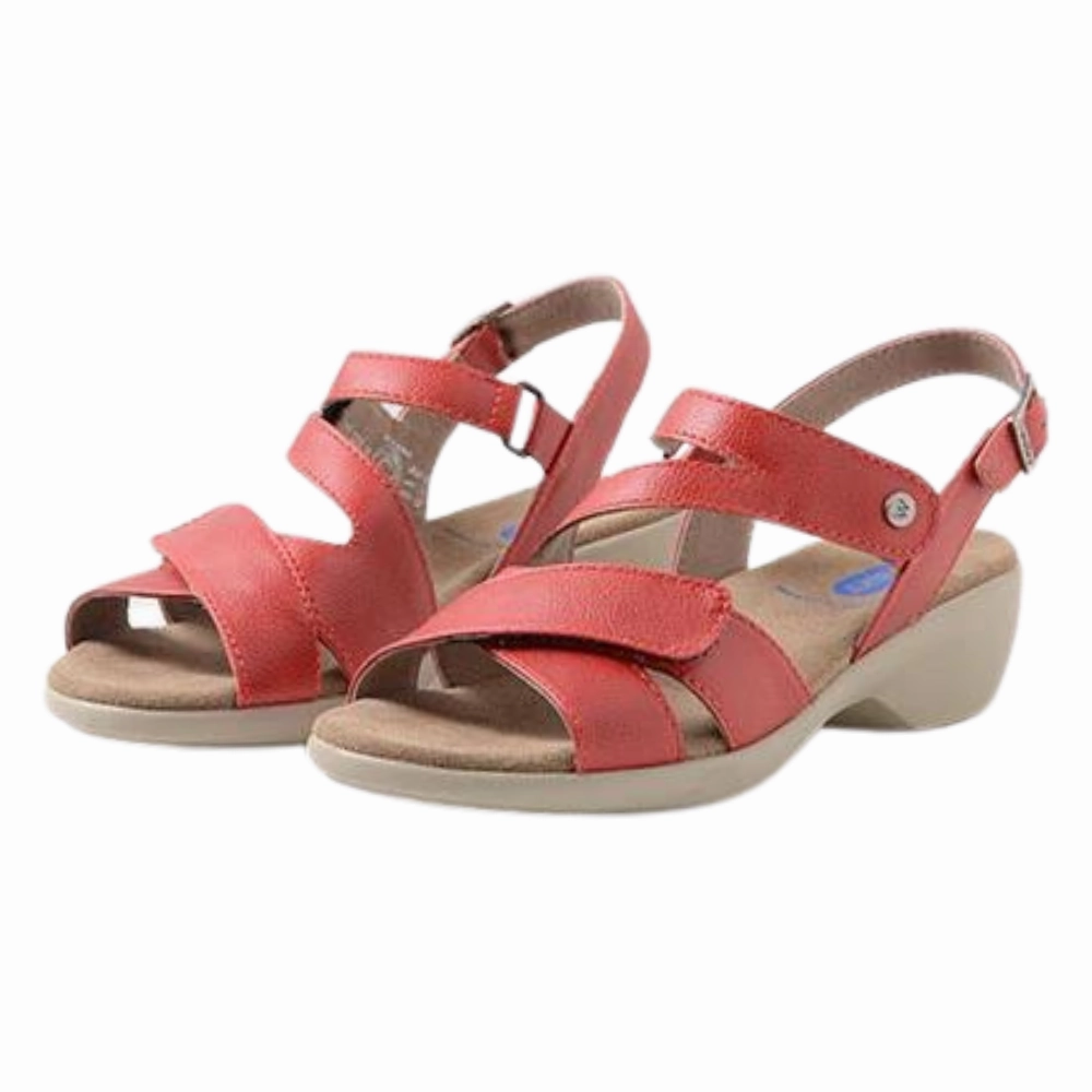Wolky Fria Red Leather Sandal (Women's) Ross Sandals