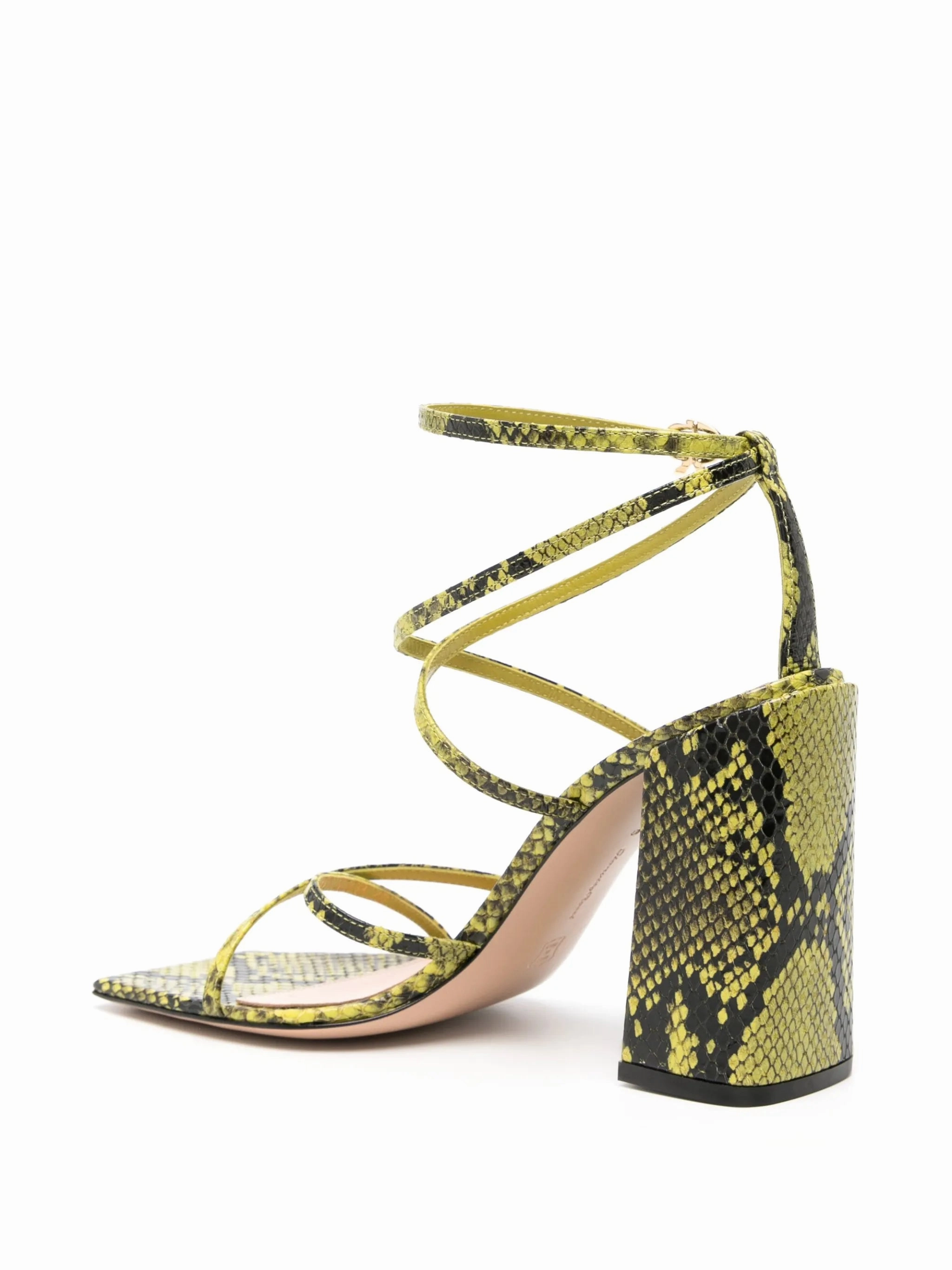 95mm snakeskin-effect strappy sandals Taportal Sandals