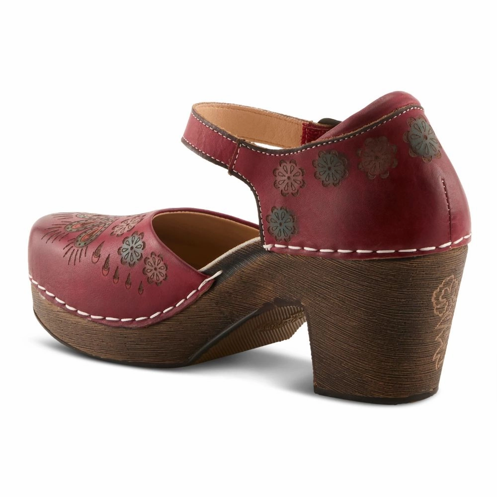 Ugly Dress Shoes L'artiste By Spring Step Bridgitte Dark Red Multi Leather Pump (Women's)