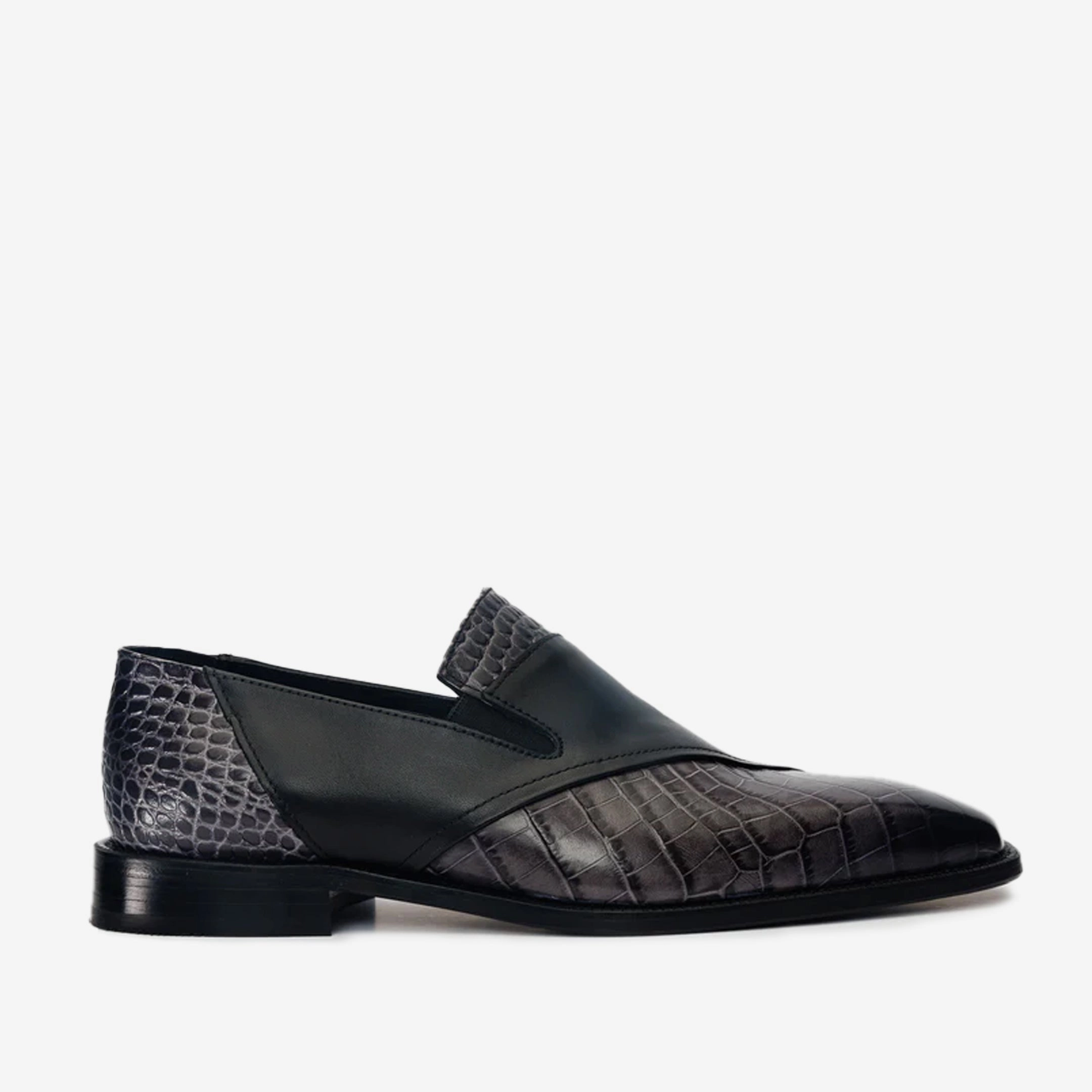 Dress Mules Shoes The Mississippi Black Leather Loafer Men Shoe