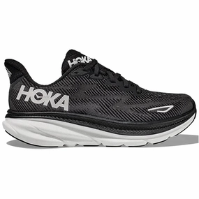 Shoes Arahi Women's Hoka Clifton 9, Black/White, 10.5 D Wide