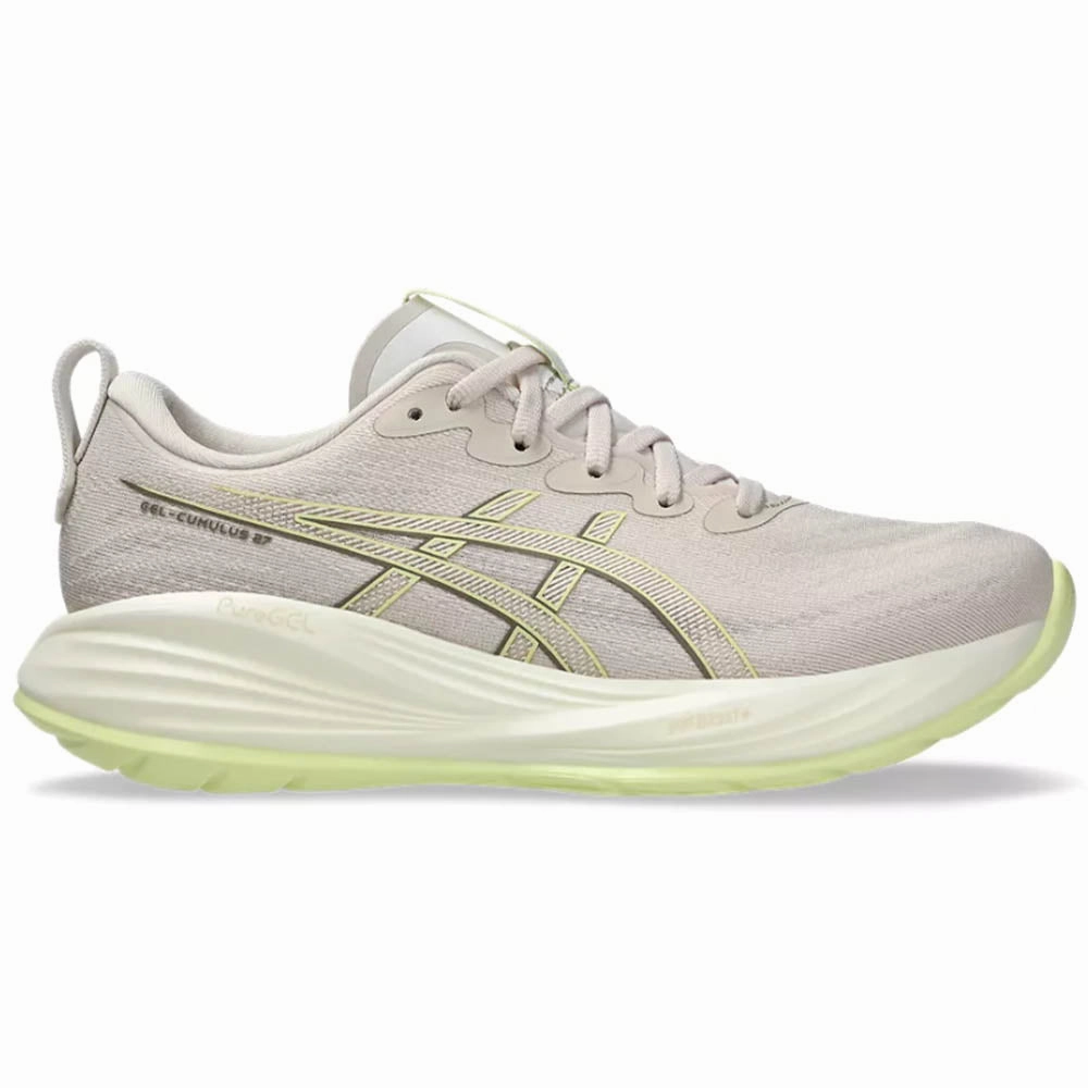 Asics Sportstyle Shoes Women's Asics Gel-Cumulus 27, Mineral Beige/Huddle Yellow, 8 D Wide
