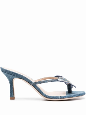 85mm butterfly-detail denim sandals Dress Thong Sandals