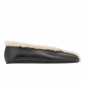 Luxury Velvet Slippers Aeropi Ballet Flat Black