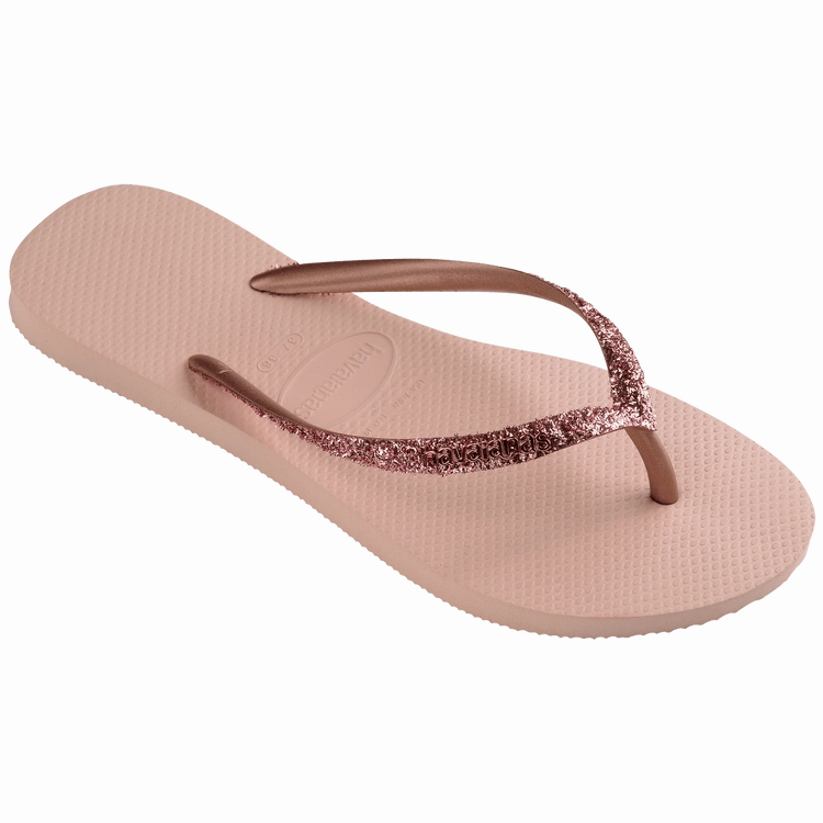 HAVAIANAS SLIM GLITTER II - BALLET ROSE.GOLD Birdies Slippers