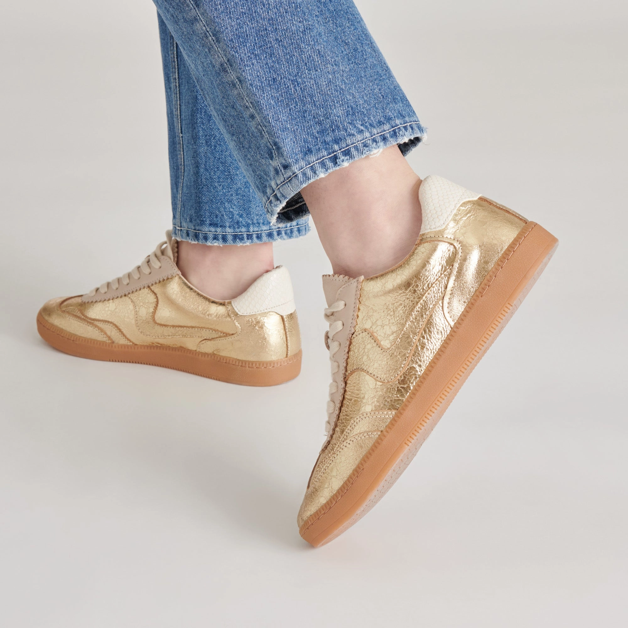 NOTICE SNEAKERS GOLD DISTRESSED LEATHER Coach High Top Sneakers