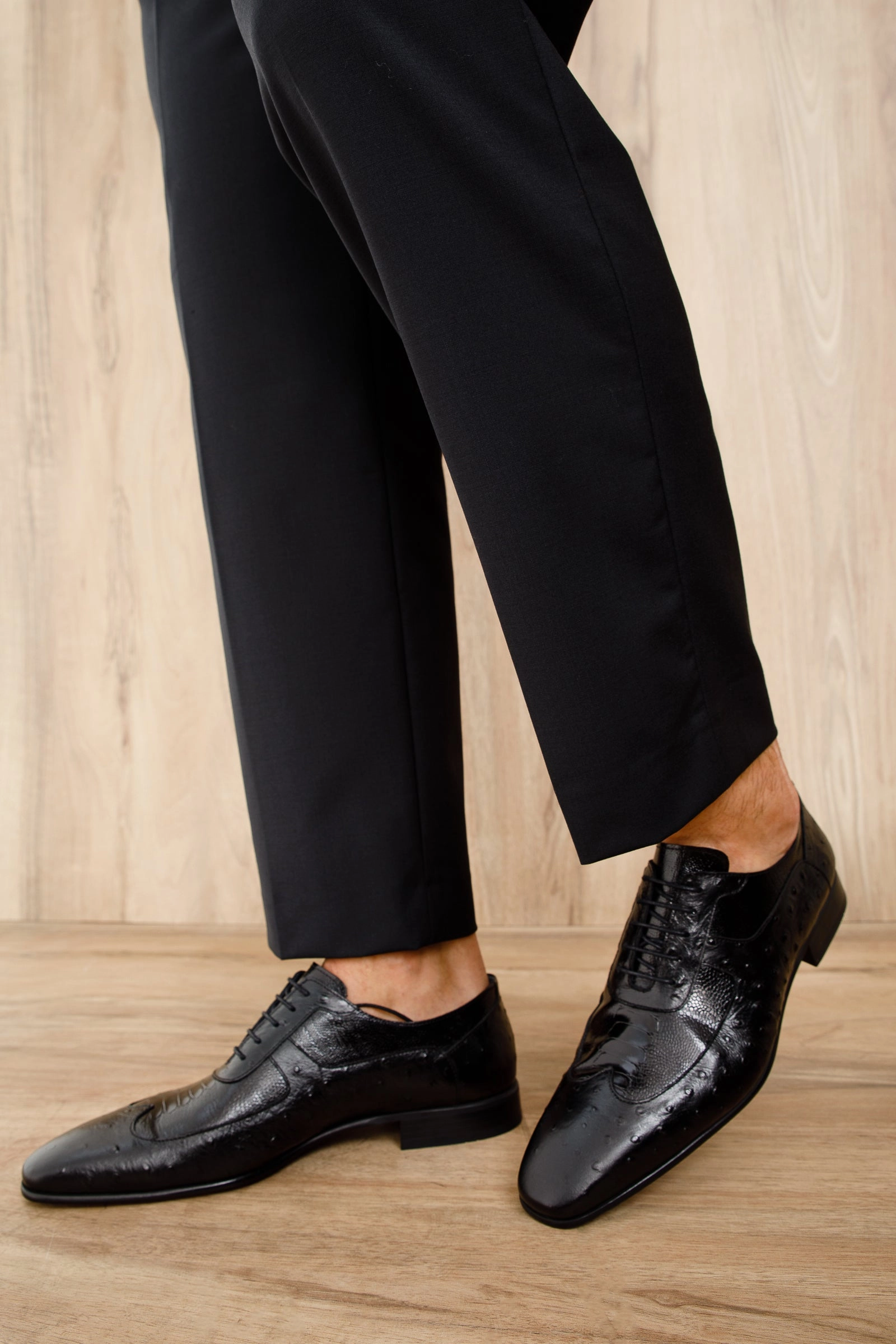 Emerald Dress Shoes The Alabama Black Wingtip Oxford Men Shoe