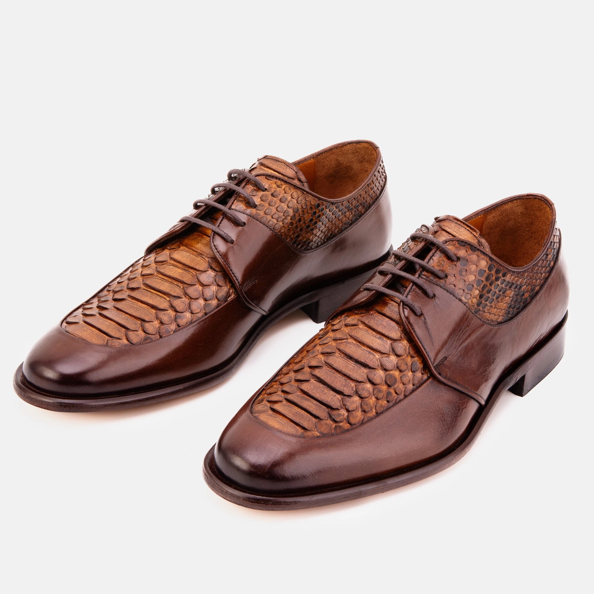 Vince Camuto Dress Shoes The Arven Tan Python Leather Men Shoe