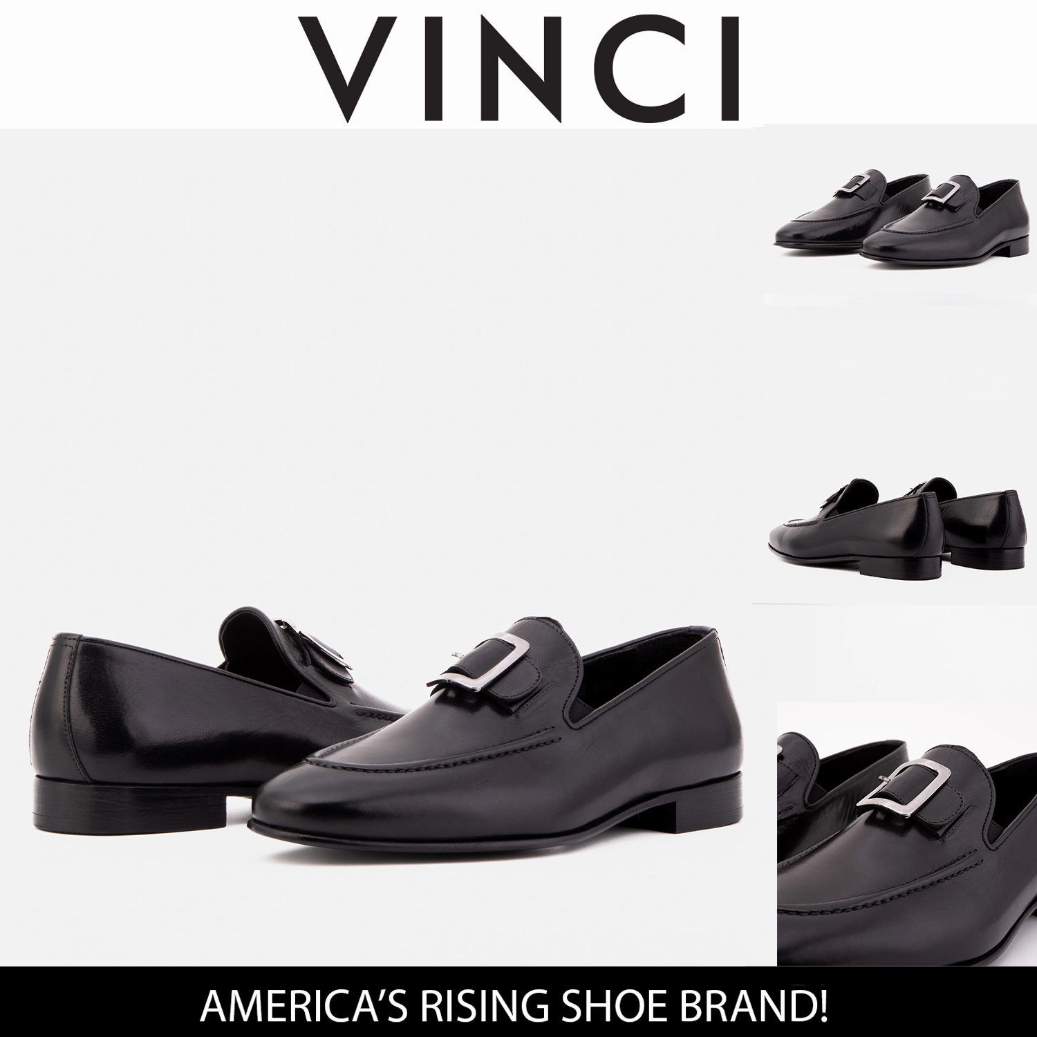 Light Dress Shoes The Astoria Black Buffalo Leather Mens Loafer